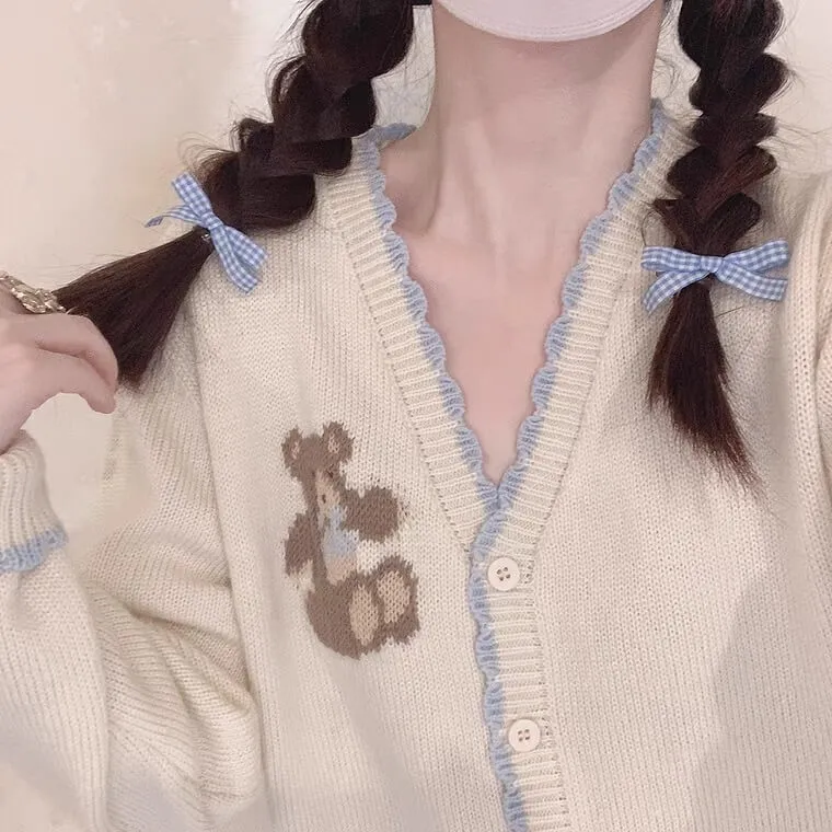 Cute bear knit cardigan BY1099