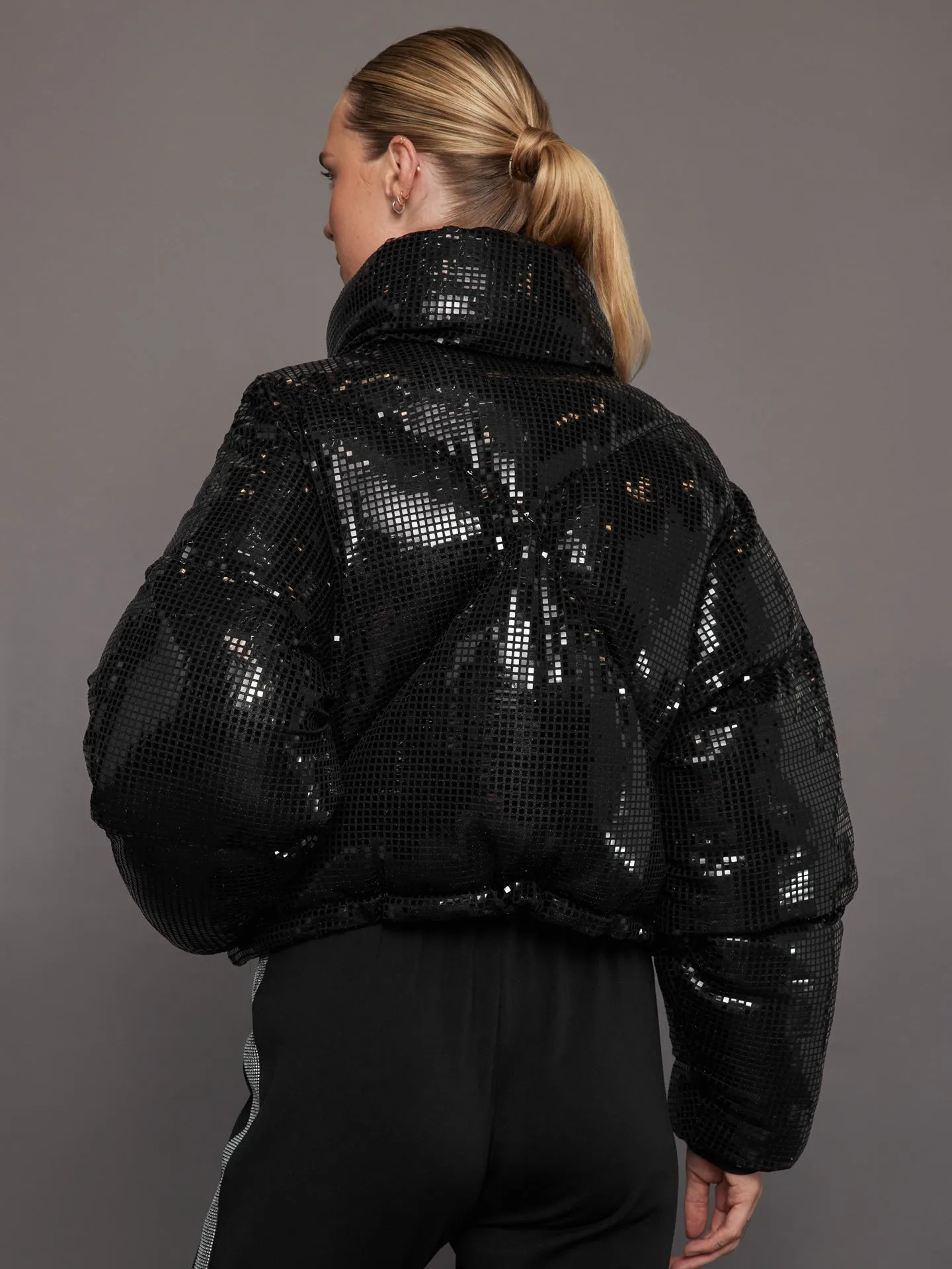 Disco Puffer Jacket - Black