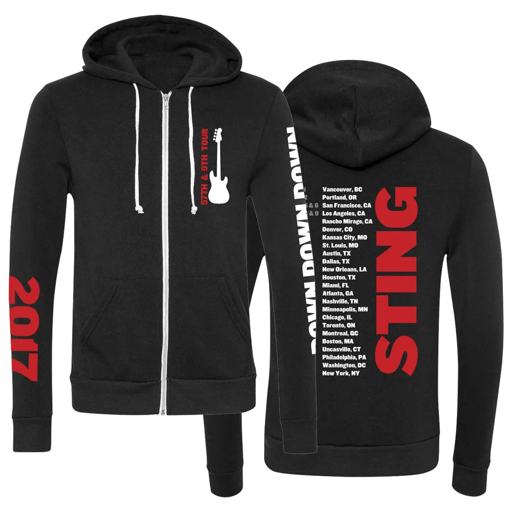 Down, Down, Down Zip Hoodie