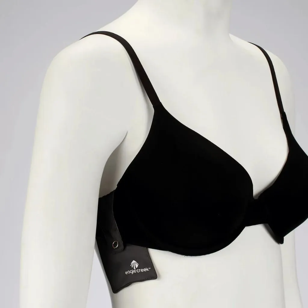 Eagle Creek Silk Undercover Bra Stash - Black