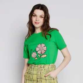 Embroidered Flora Tee