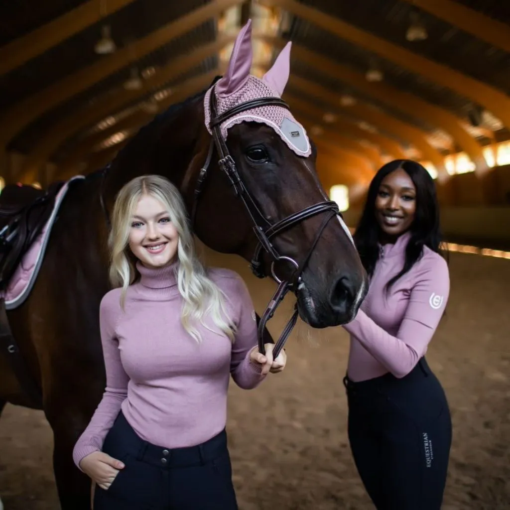 Equestrian Stockholm Polo Neck Jumper PINK