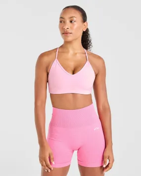 Essential Crossback Sports Bra - Baby Pink