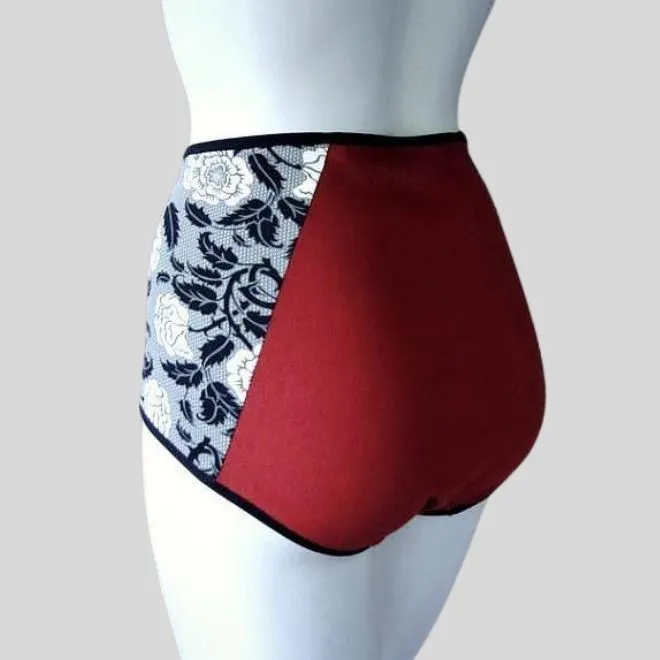 Floral high-cut women's brief