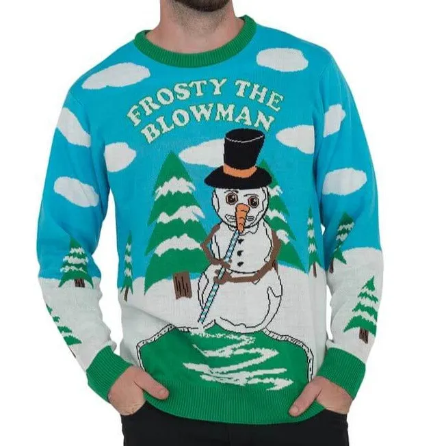 Frosty the Blowman Snowman Ugly Christmas Sweater