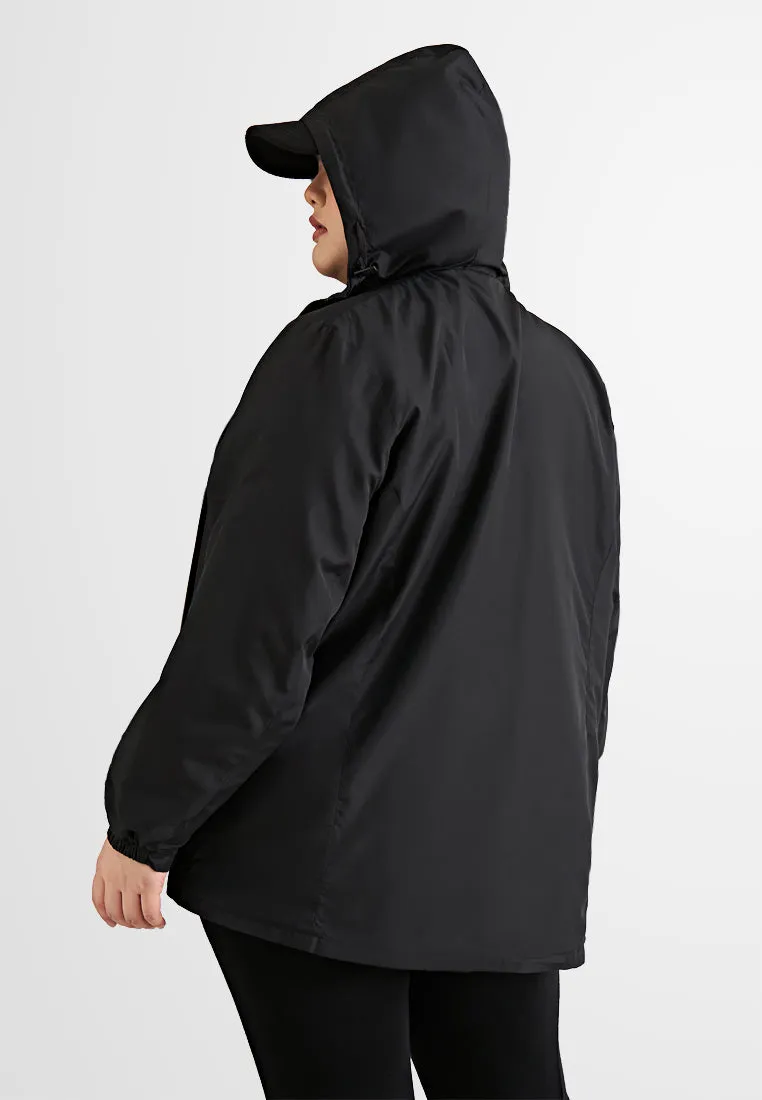 Gale Plus Size Hooded Windbreaker