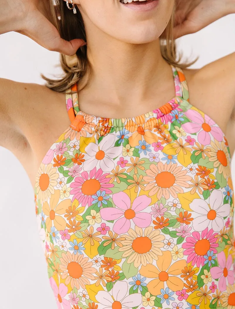 Garden Party Double-Cinch Tankini Top