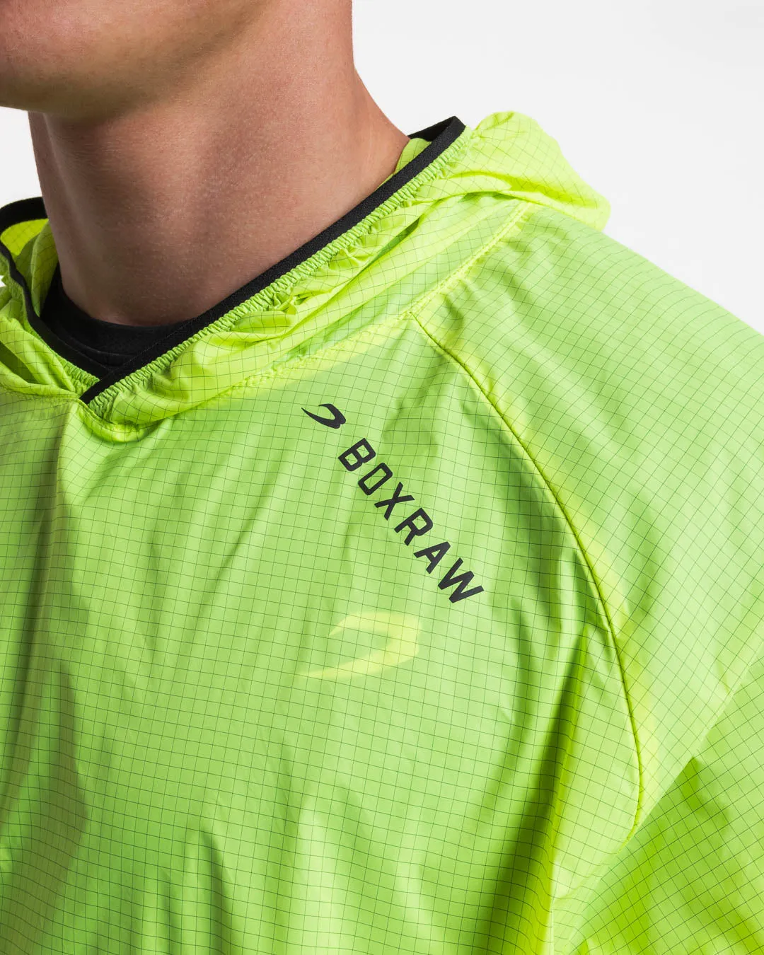 Genaro Oversized Windbreaker Hoodie - Neon Yellow