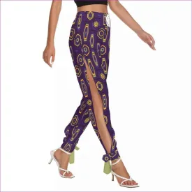 Geode in Color Womens Side Cut-Out Bottom Strap Pants