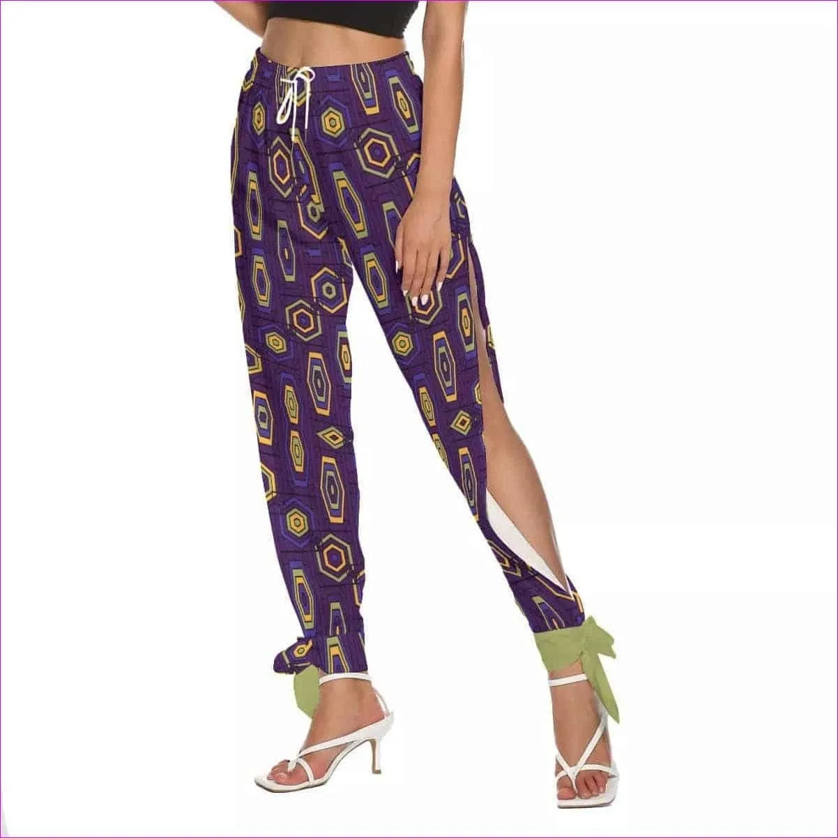 Geode in Color Womens Side Cut-Out Bottom Strap Pants