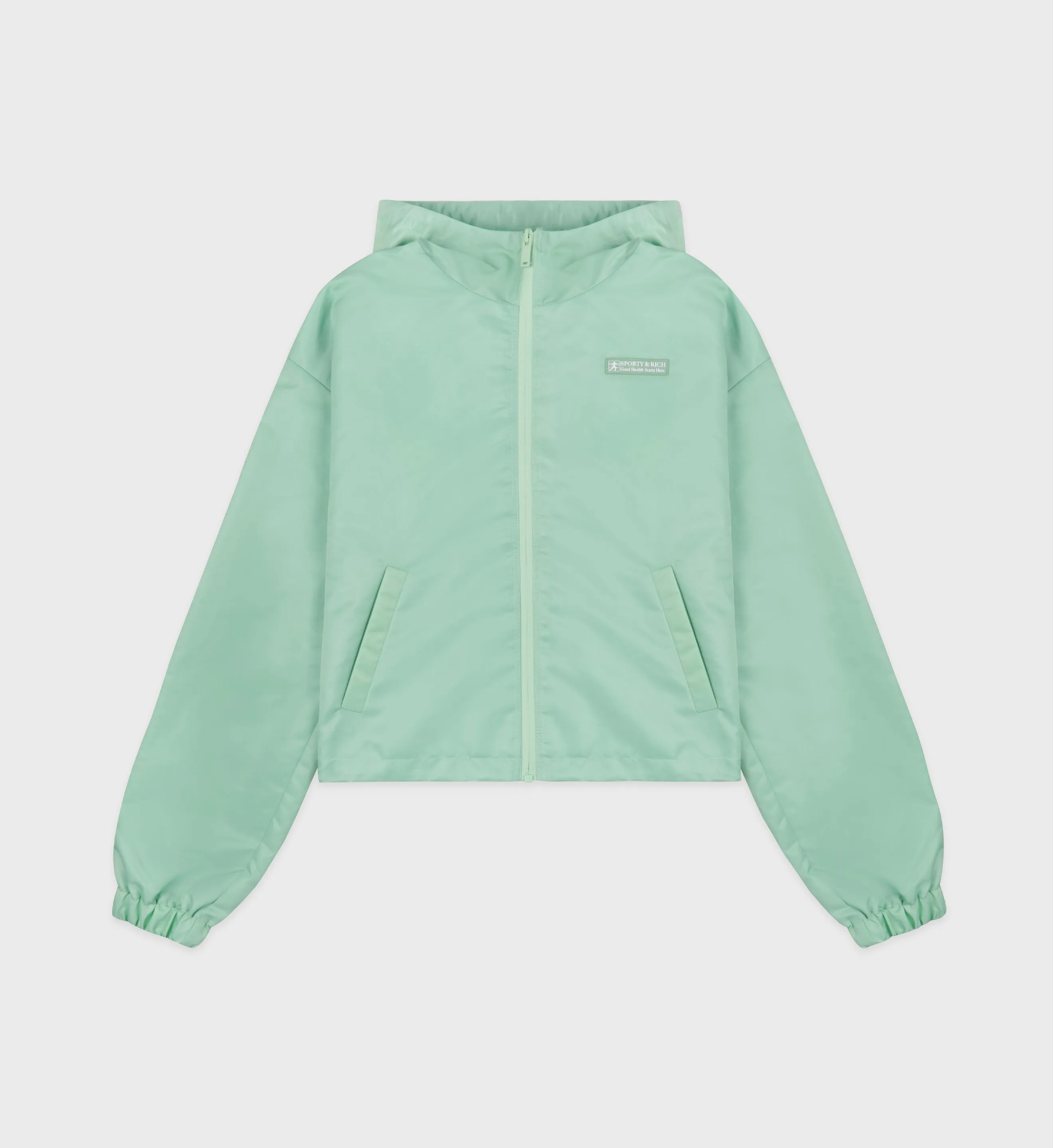 Good Health Nylon Windbreaker - Thyme/White