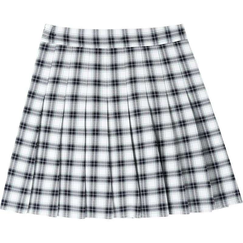 Groovy A line Color Block plaid sports cheer skirts golf pleated tennis skort