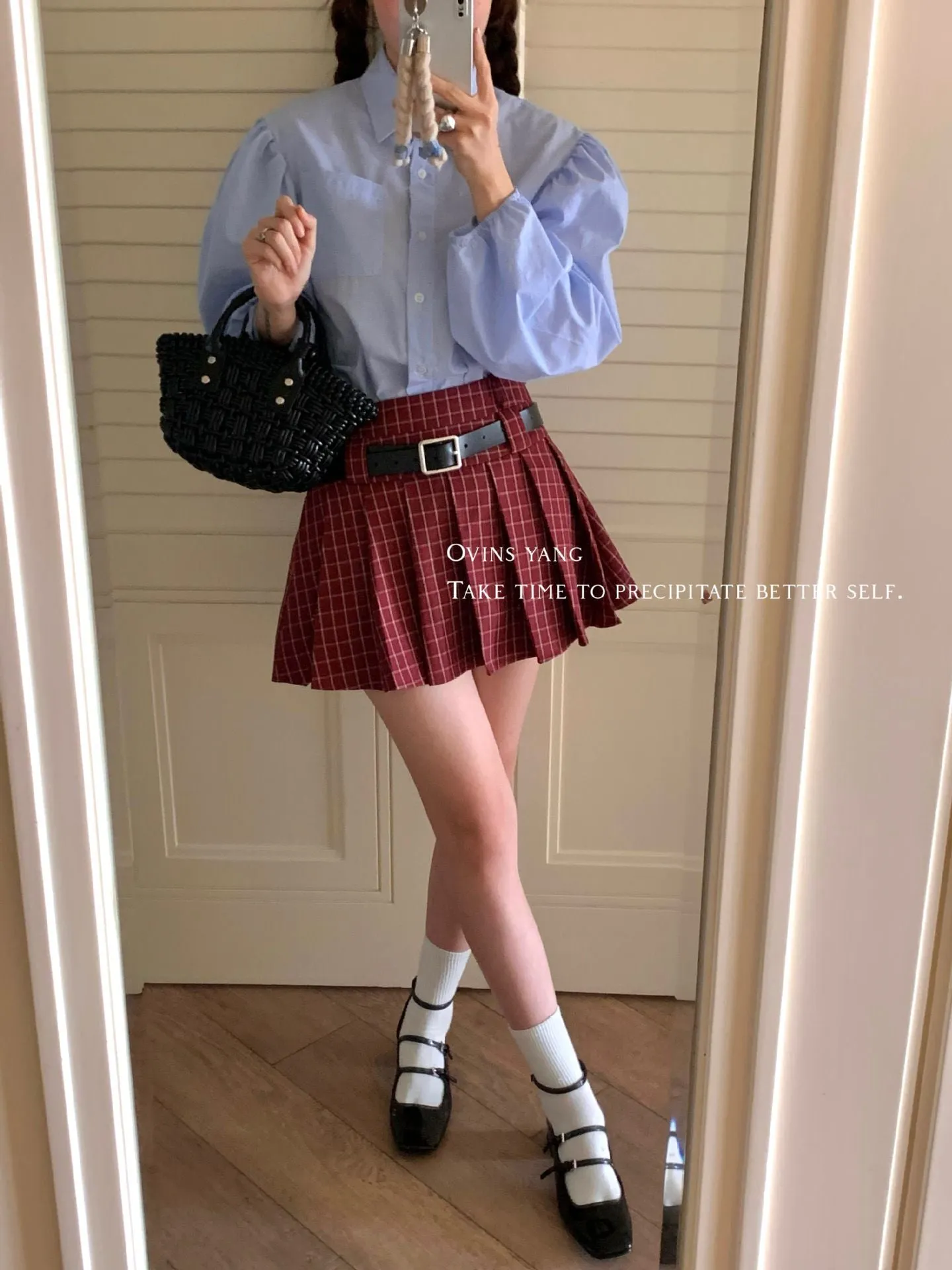 Groovy A line Color Block plaid sports cheer skirts golf pleated tennis skort