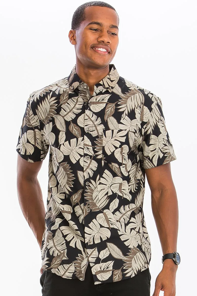 HAWAIIAN PRINT BUTTON DOWN SHIRT