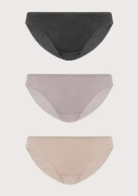 HSIA Comfort Cotton Bikini Panties 3 Pack