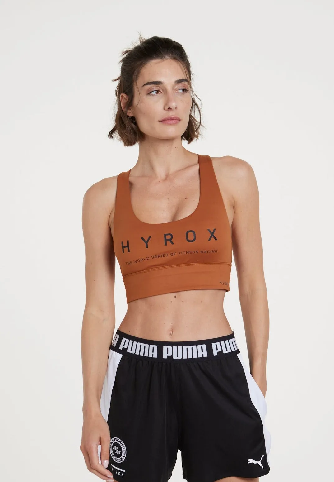 HYROX|PUMA EVOLVE LONGLINE BRA - Brown