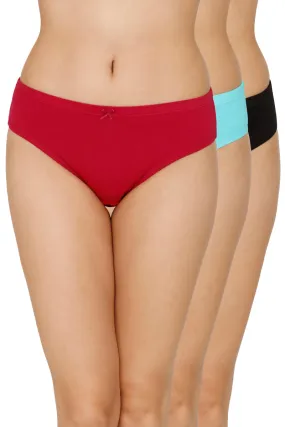 Inner Elastic Full Coverage Mid Rise Bikini Panty (Pack of 3)