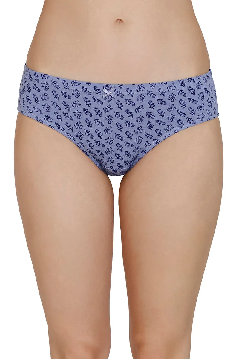 Inner Elastic Print Mid Rise Bikini Panties (Pack of 3)