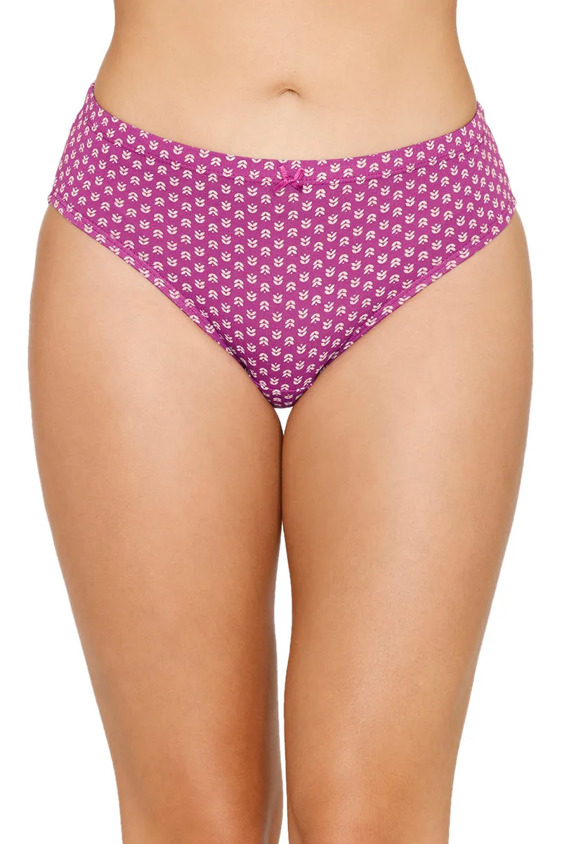 Inner Elastic Printed Mid Rise Bikini Panty (Pack of 3)