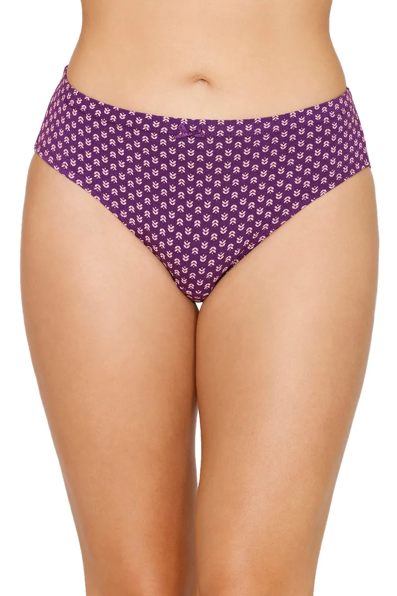 Inner Elastic Printed Mid Rise Bikini Panty (Pack of 3)