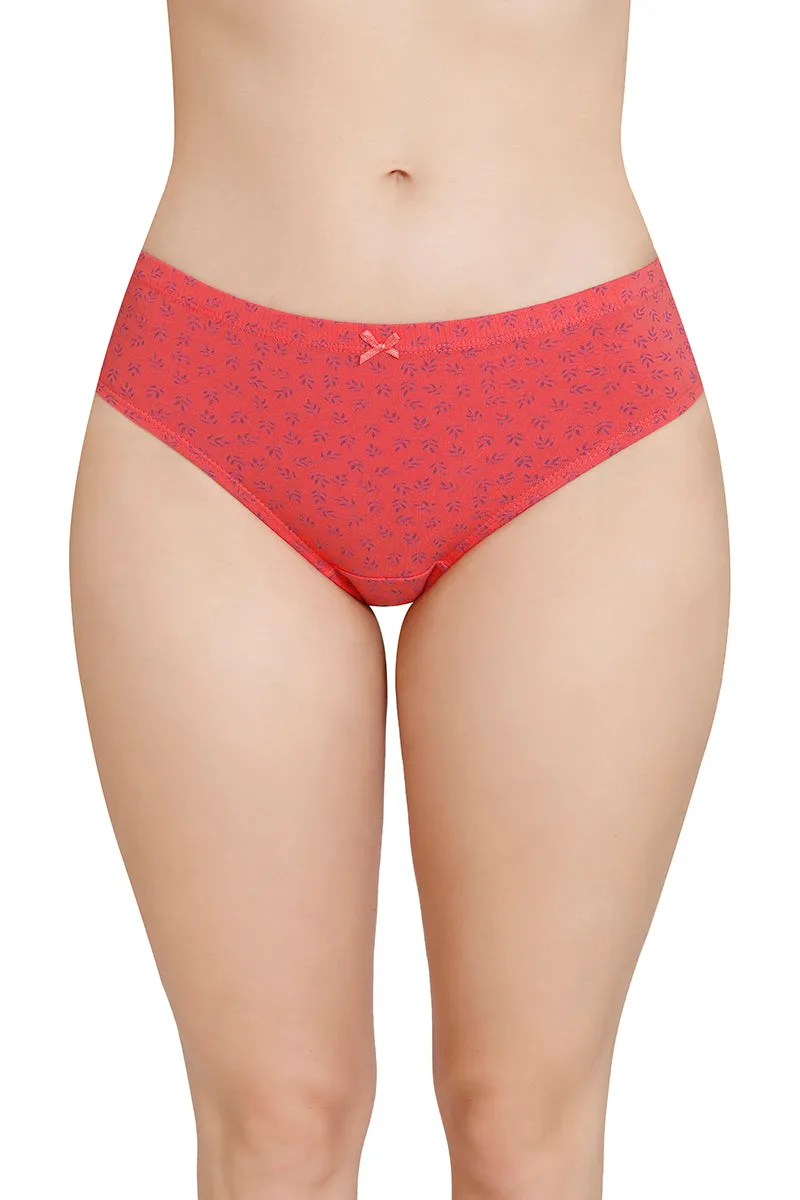 Inner Elastic Printed Mid Rise Bikini Panty (Pack of 3)