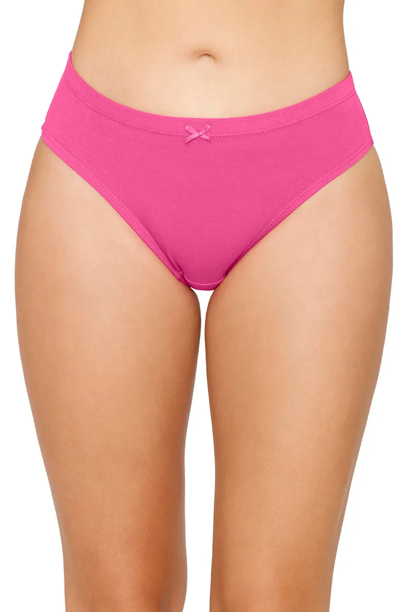 Inner Elastic Solid Mid Rise Bikini Panty (Pack of 3)