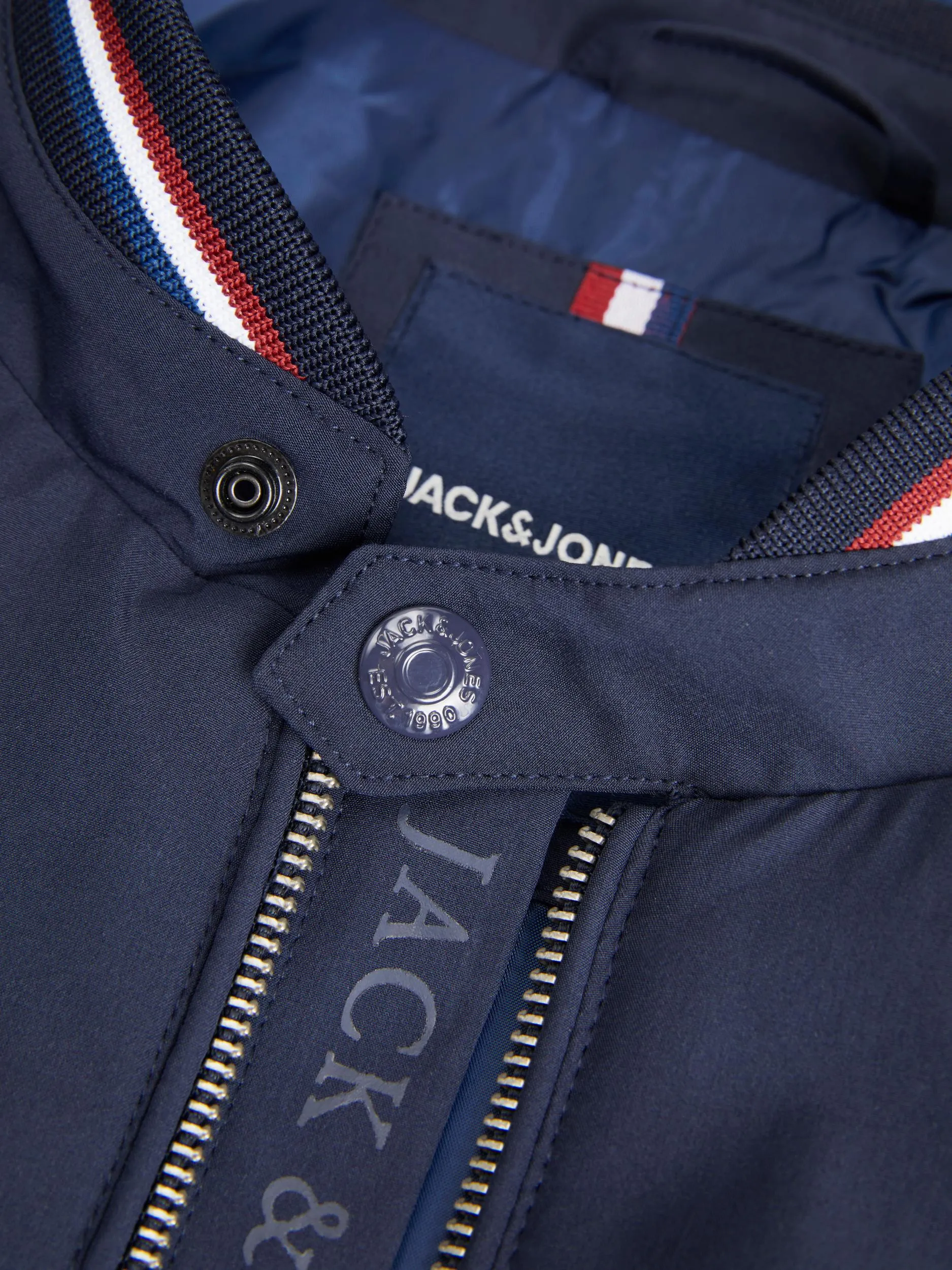 Jack & Jones Brando Navy Bomber Jacket Navy