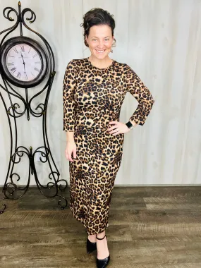 Joy Layering Dress-Leopard