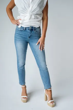 Kate Mid Rise Straight Leg Jeans