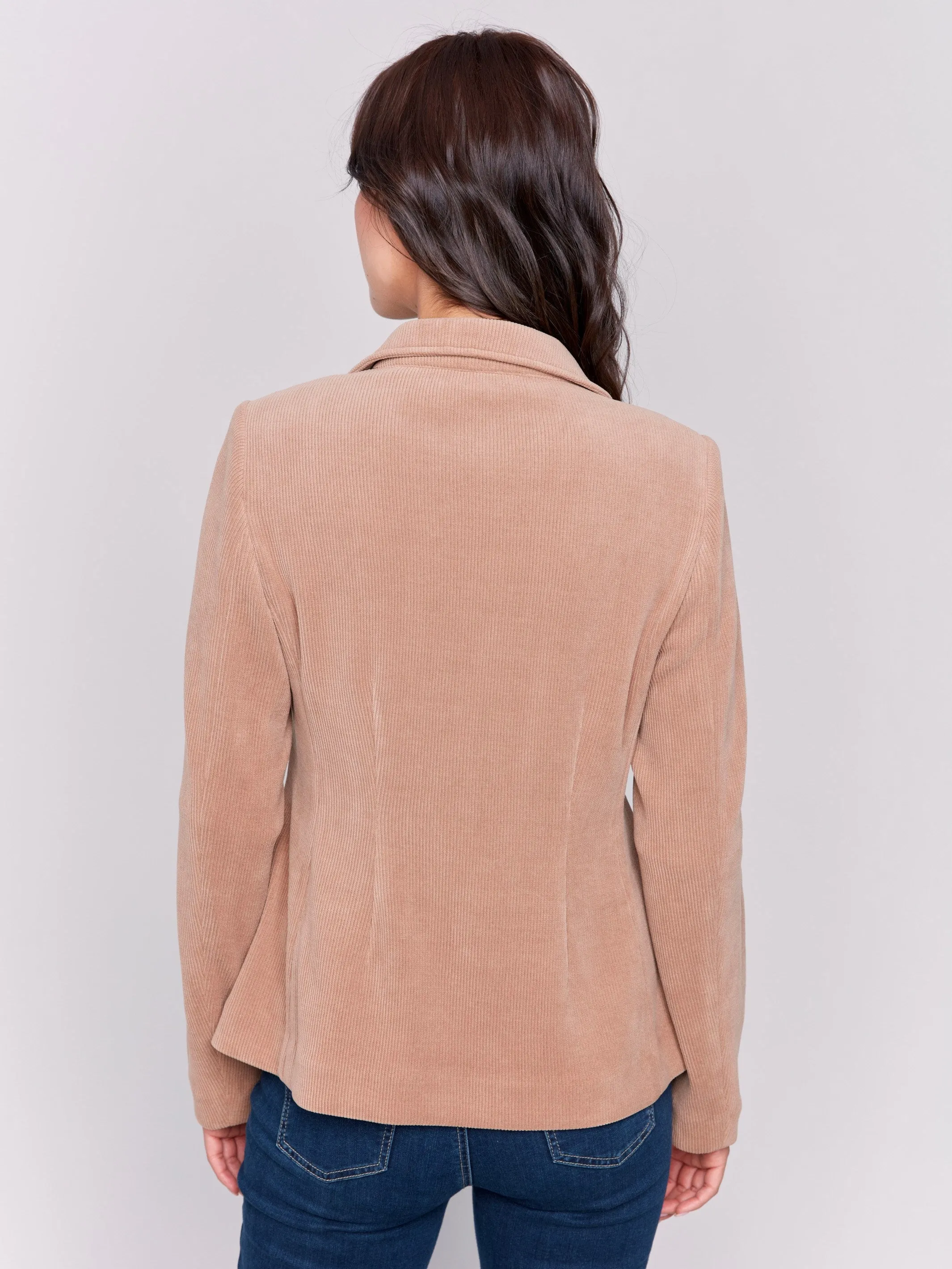 Knit Corduroy Blazer - Truffle