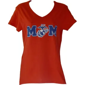 Ladies Mom with EGA V-Neck T-Shirt