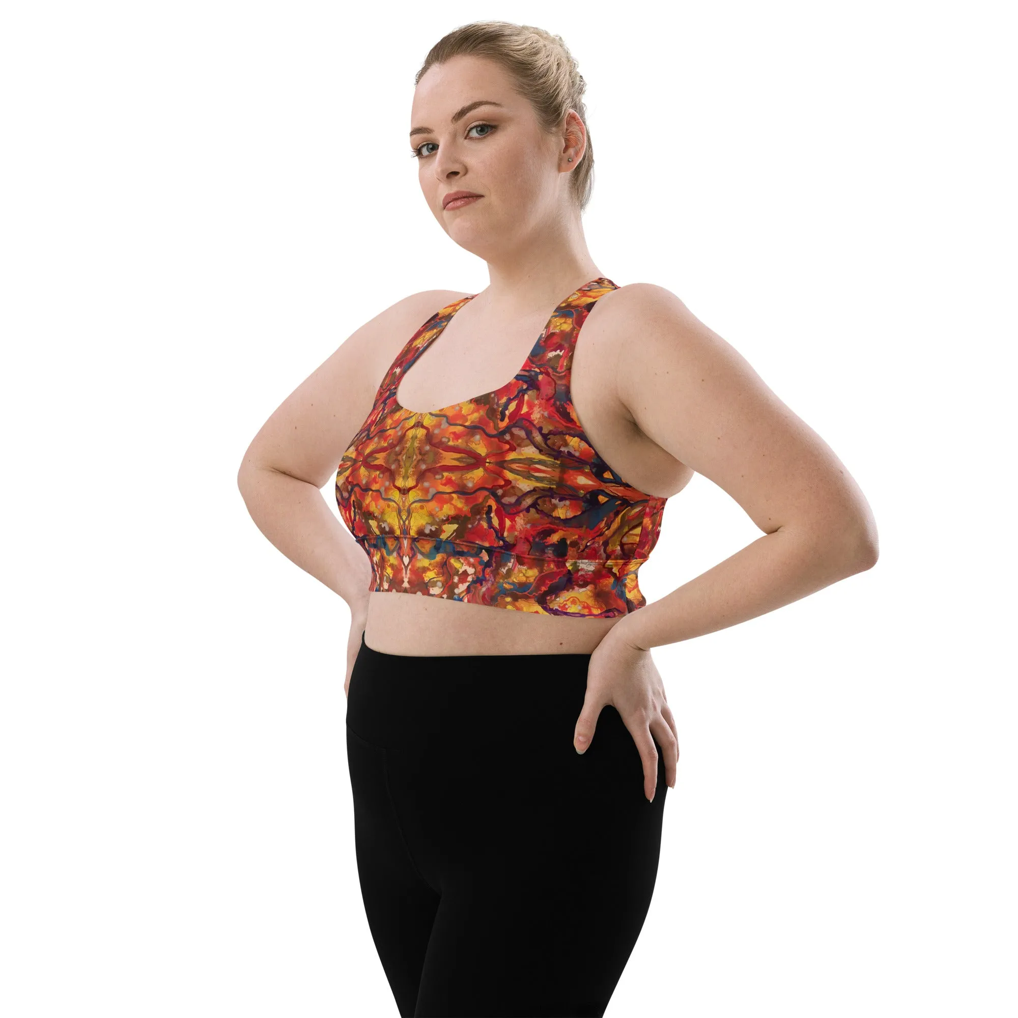 Longline sports bra, treasure