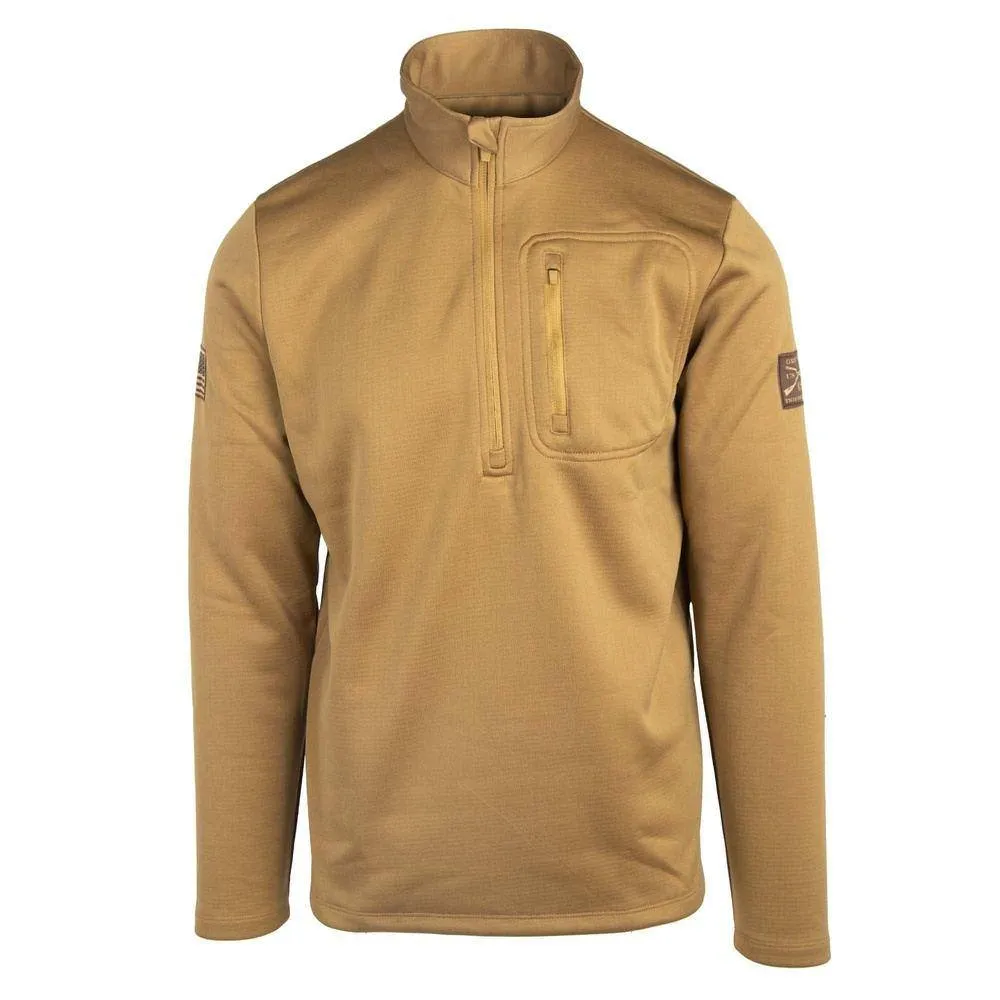 Men's 1/2 Zip Waffle Top - Coyote