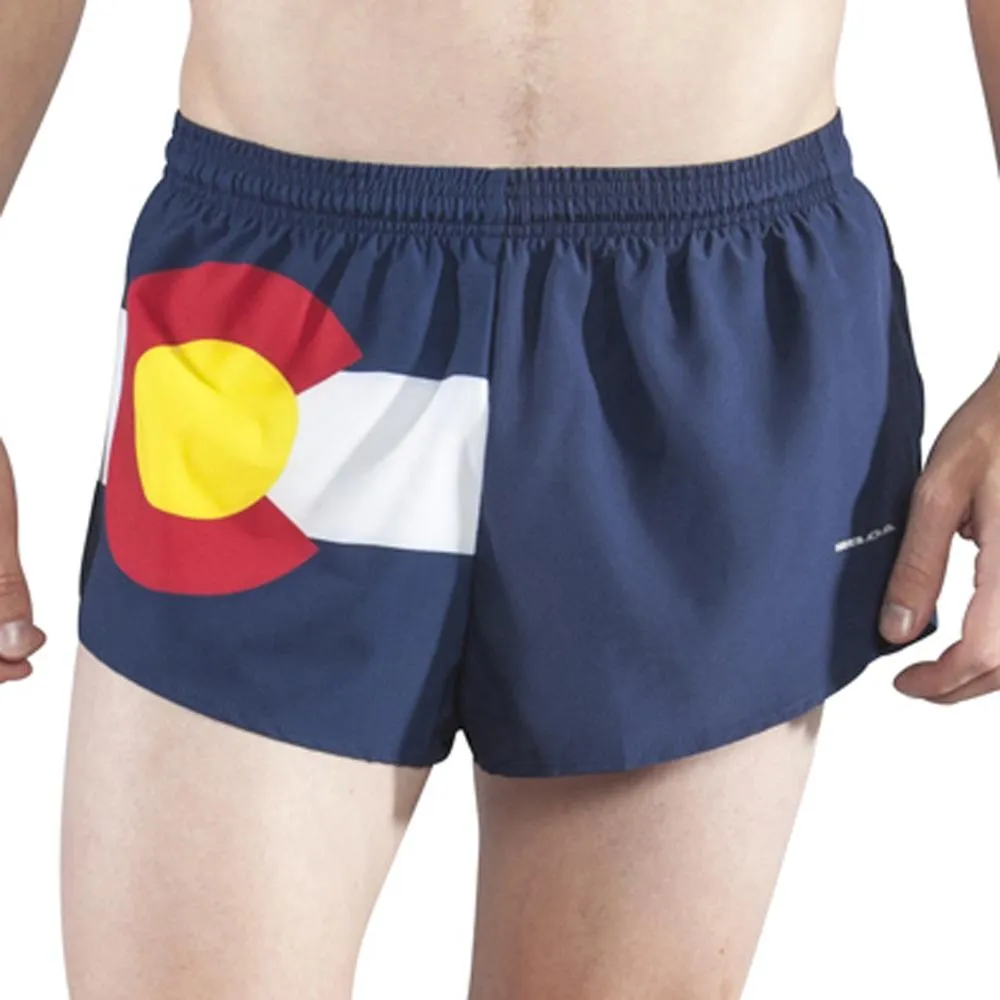 Men's 1" Elite Split Shorts- Colorado