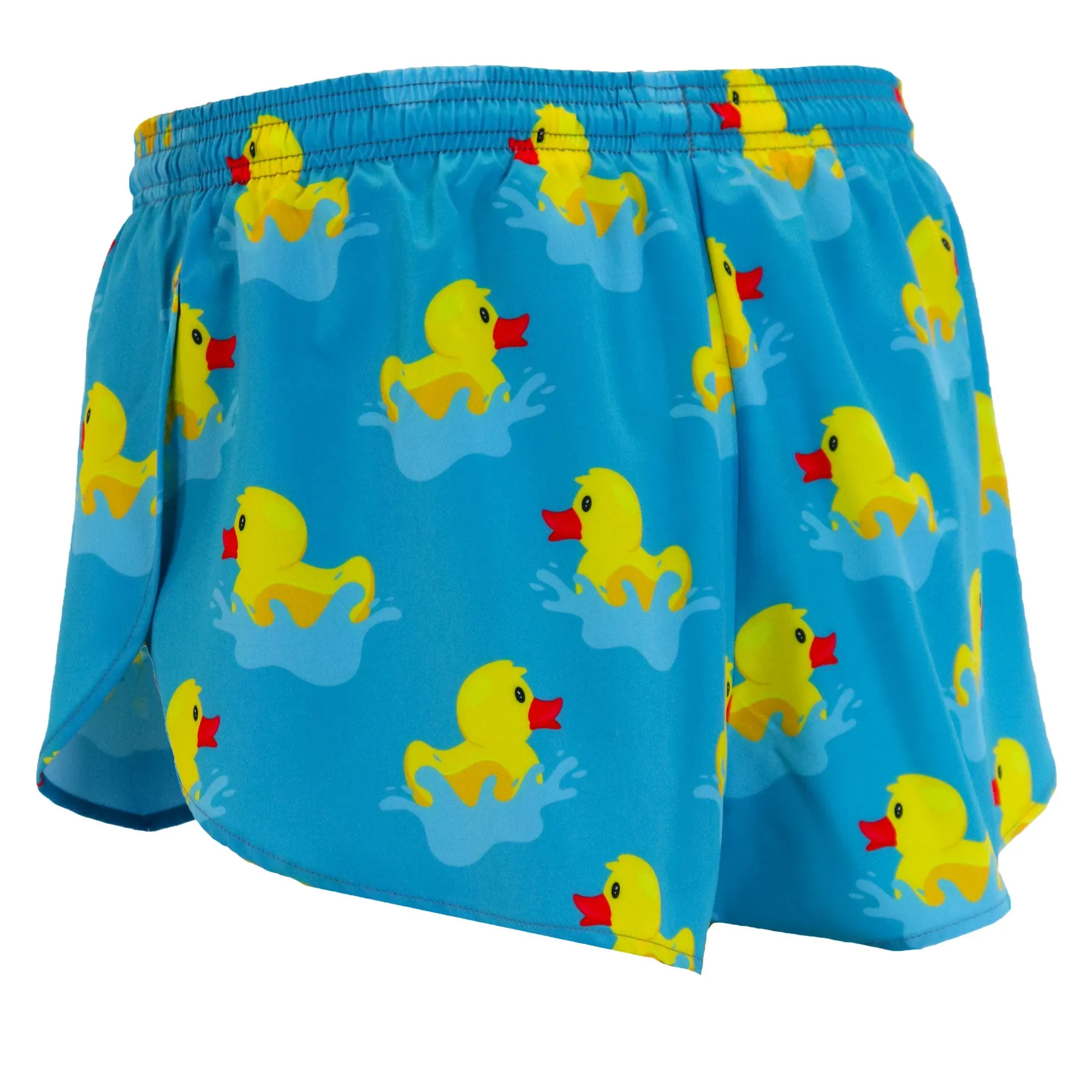 Men's 1" Elite Split Shorts- Rubber Duckie