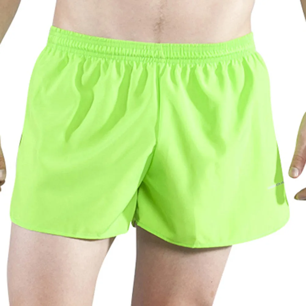 Men's 3" Half Split Trainer Shorts- Neon Lime