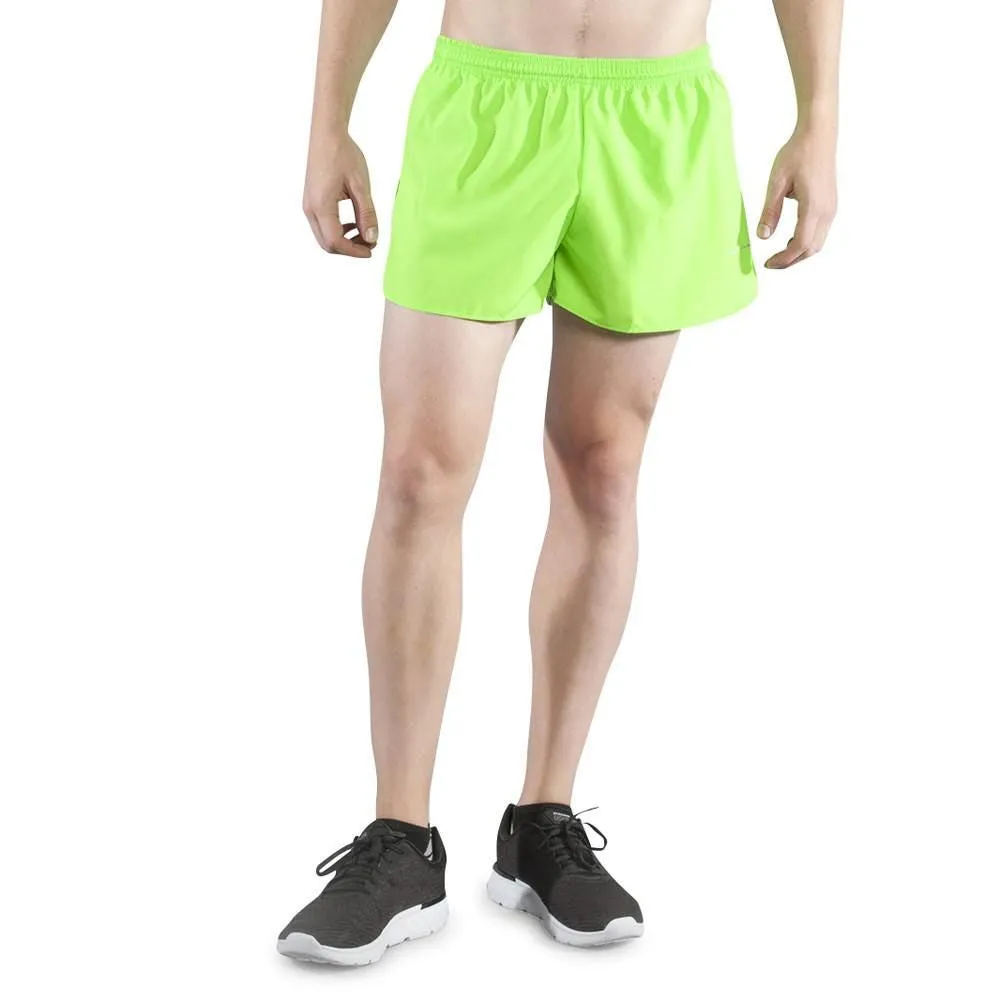 Men's 3" Half Split Trainer Shorts- Neon Lime