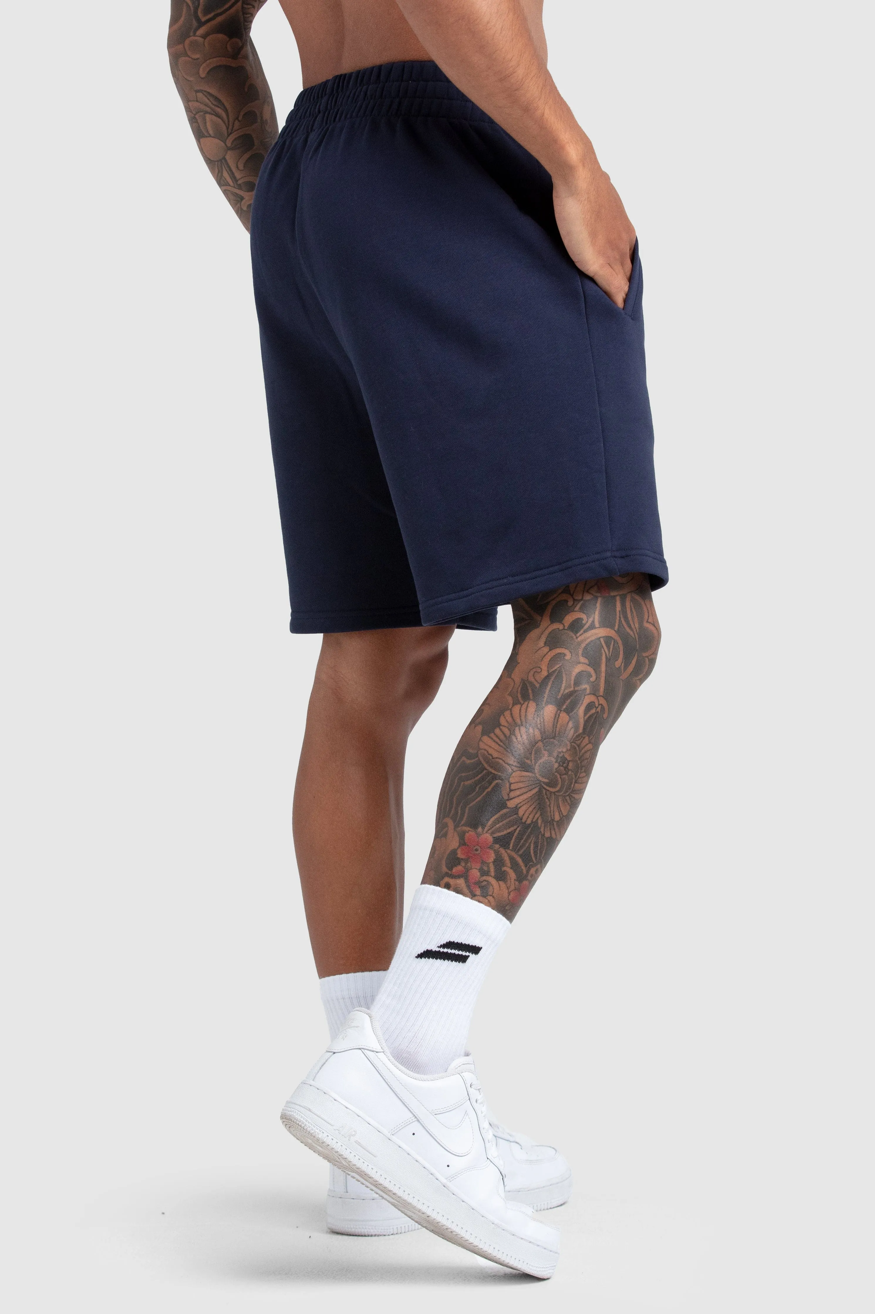 Men's Essential Cotton Shorts - Navy