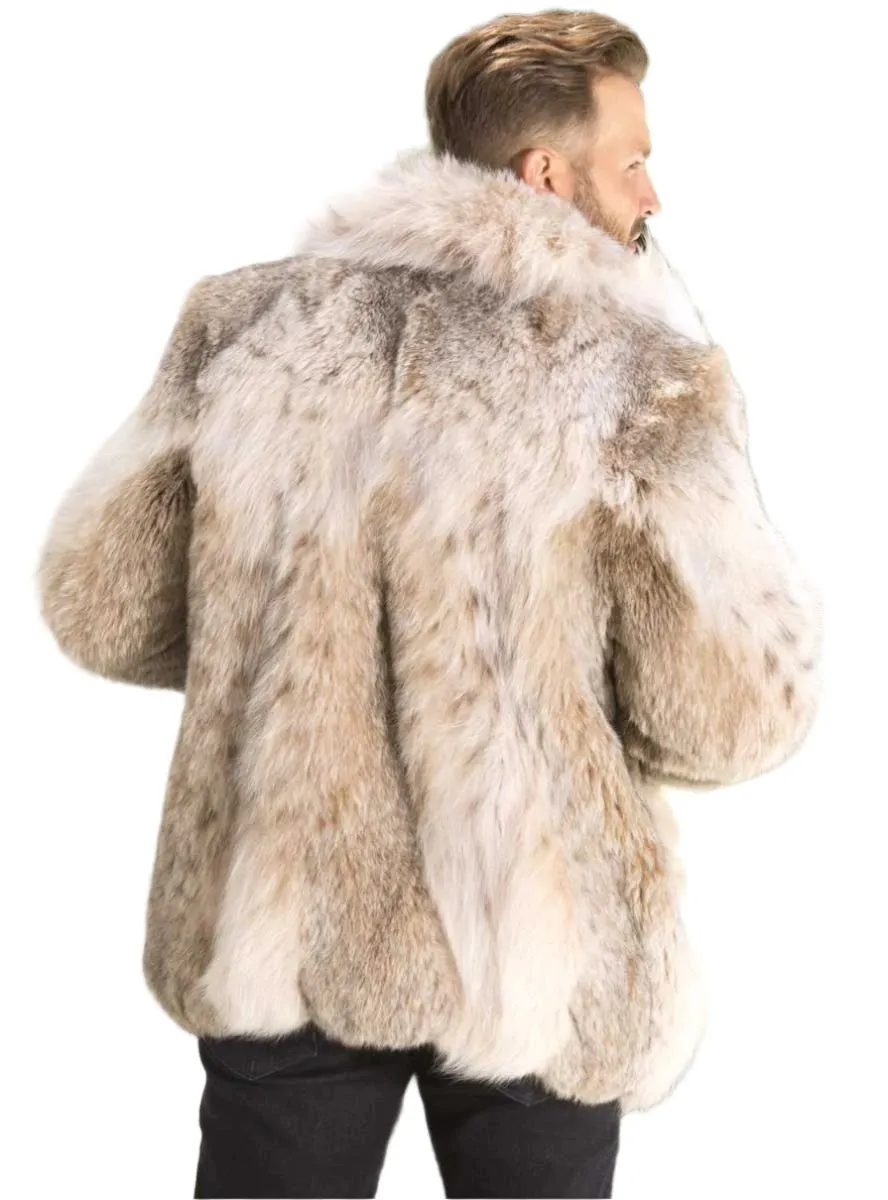 Men's Lynx Fur Bomber Jacket