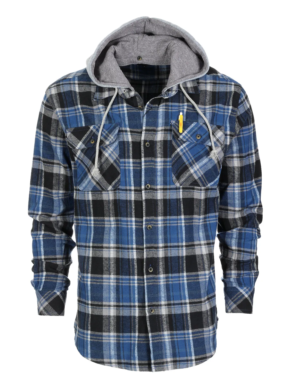 Men's Removable Hoodie Flannel Shirt