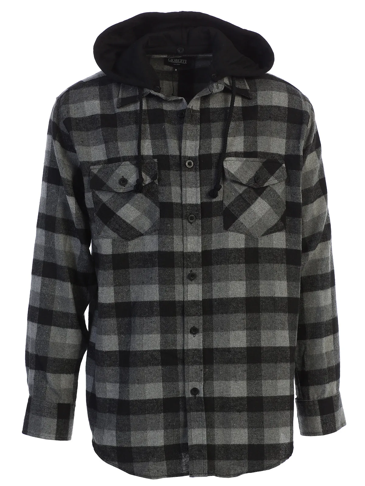 Men's Removable Hoodie Flannel Shirt