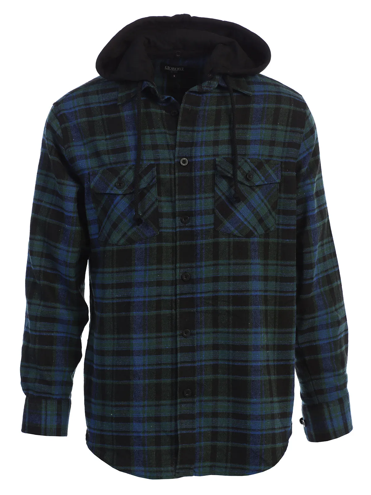 Men's Removable Hoodie Flannel Shirt