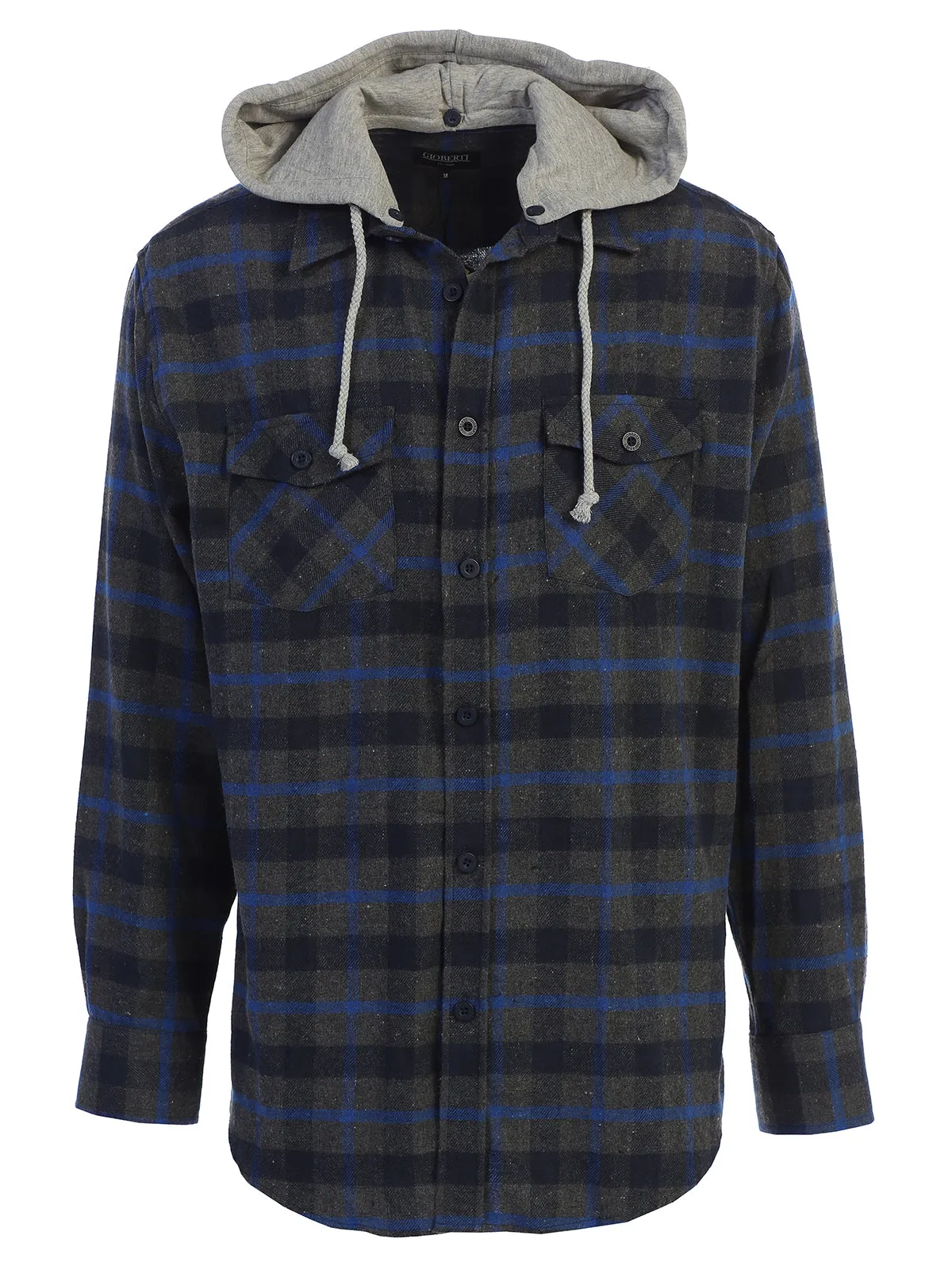 Men's Removable Hoodie Flannel Shirt