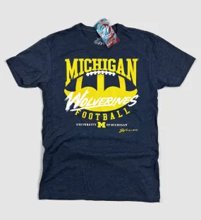 Michigan Wolverines Football Blue T shirt