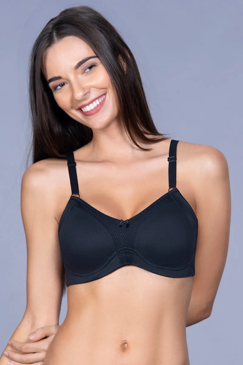 Minimiser Non-Padded Non-Wired Bra - Black