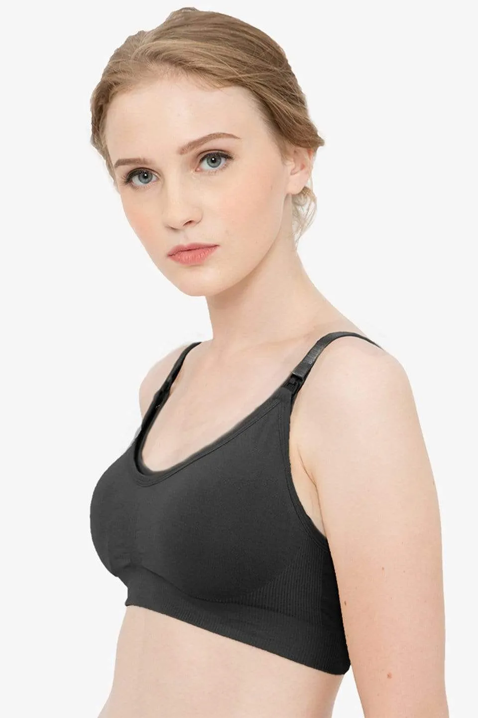 Moselle Seamless Maternity & Nursing Bra Black