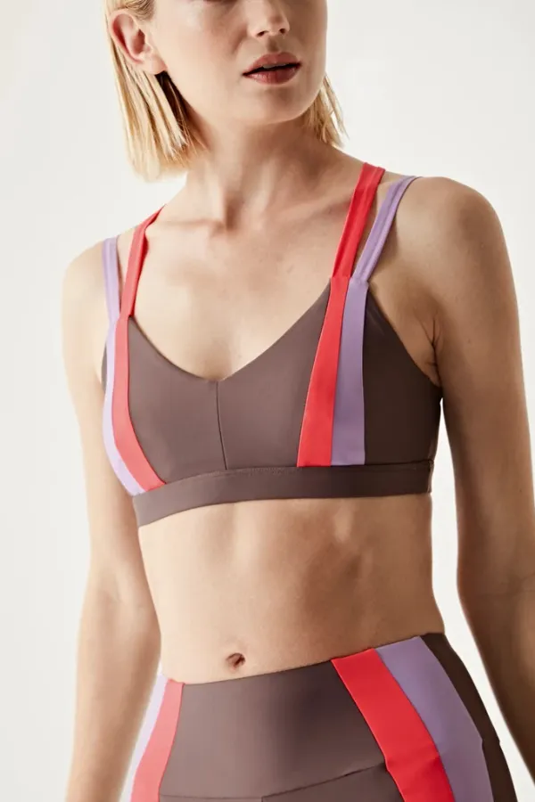 Motivation Stripe Bra