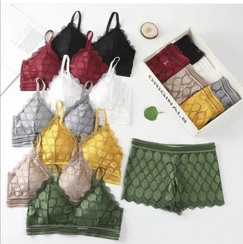 New Leafy Bra panty Set