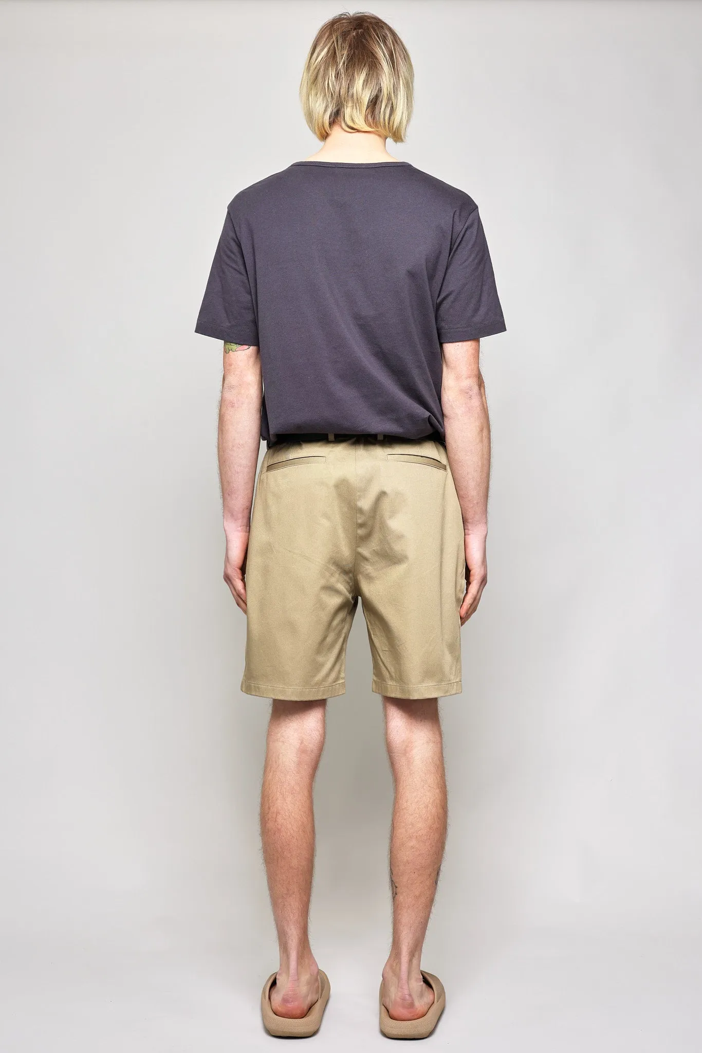 NS1205-3 Japanese Chino Shorts High Density Twill in Khaki