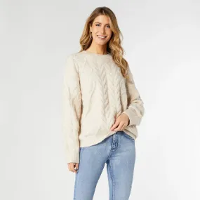 Oatmeal Cable Knit Sweater